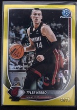 2025-26 Topps Bowman Chrome -Tyler Herro #BCV-88 Yellow Refractor /75 Miami Heat