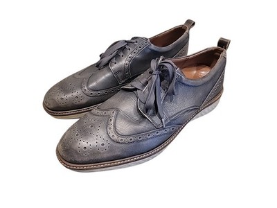 Ecco St. 1 Hybrid Brogue Mens Oxford Shoe Dress Casual Distressed Gray Sz US 13