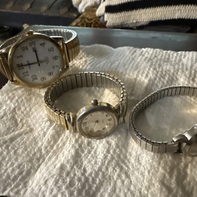 Lot of 3 Vintage Men's Women's Watches For Parts Repair Crafting Project M3