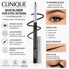 Clinique Quickliner For Eyes Intense 01 Intense Black Eyeliner New Free UK P&P