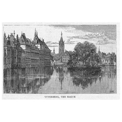 NETHERLANDS Vyverberg, The Hague - Antique Print 1886