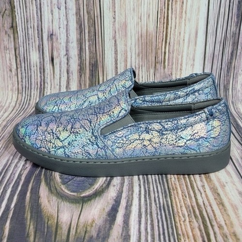 VIONIC Avery Pro Orthotic Blue Metallic Slip Resistant Slip On Sneakers New 7.5 - Picture 3 of 16