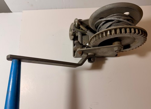 HAUL-MASTER 1000 lb., 1/2 Ton Capacity 32 ft. Cable Hand Winch-used