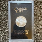 Morgan Silver Dollar 1884-CC Carson City Business Strike $1 0.900 KM#110 Holder