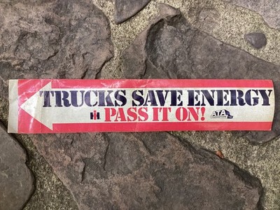 HTF Vintage Original IH International Harvester Truck Save Energy Bumper Sticker