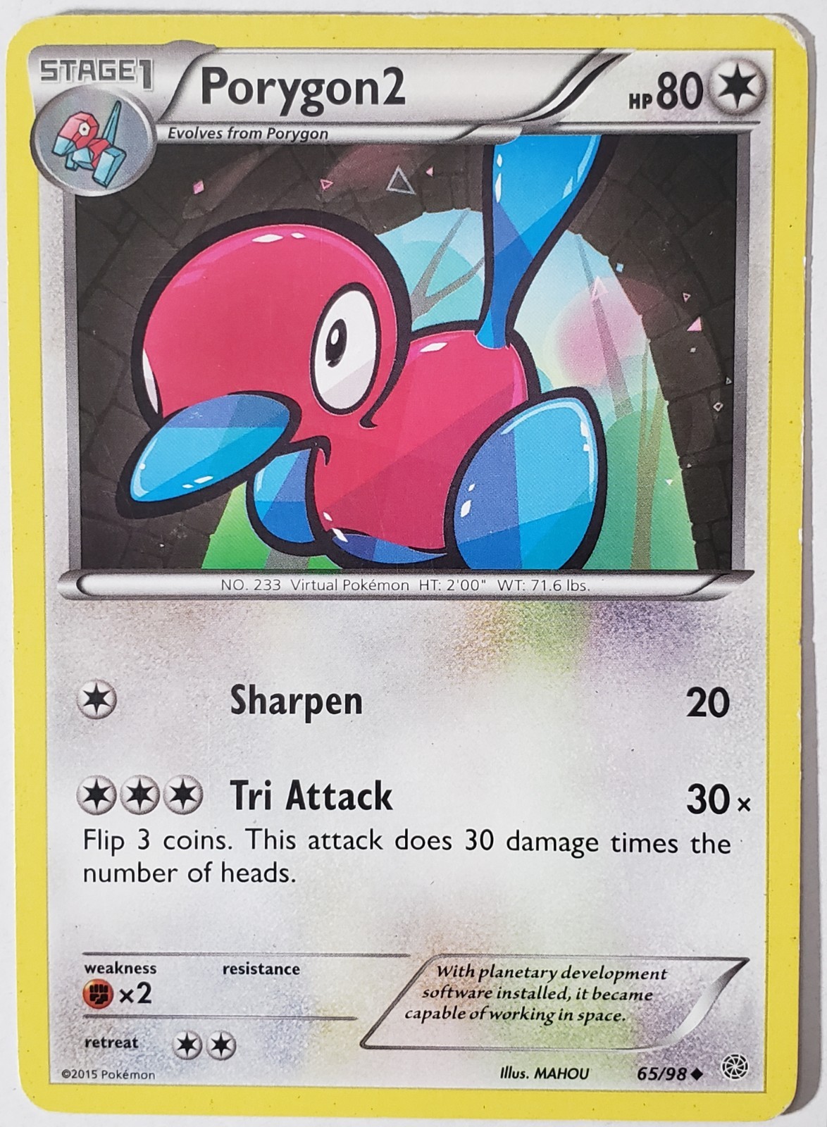 Porygon2 65/98 PL - XY Ancient Origins Pokemon Card $2 Combined Ship - MAHOU Art