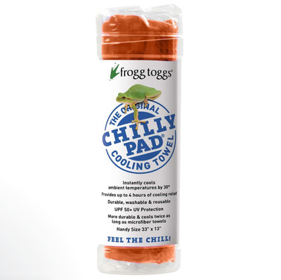 Frogg Toggs Chilly Pad The Original Cooling Towel Orange  33  x 13  SEALED