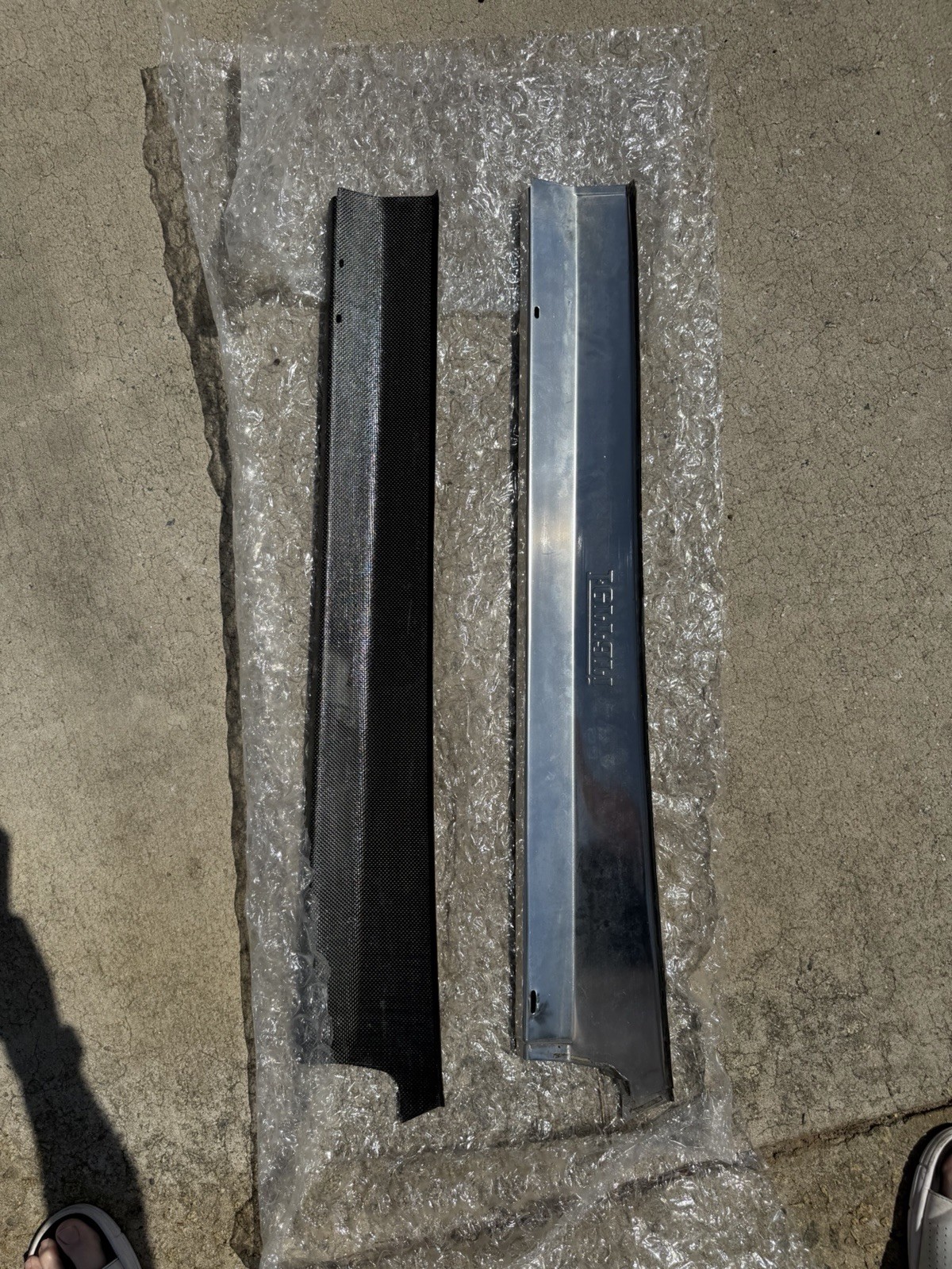2006 Ferrari F430 Carbon Fiber And Stainless Inner Door Sill Plates