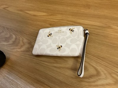 Coach Signature Bee Corner Zip Wallet | eBay