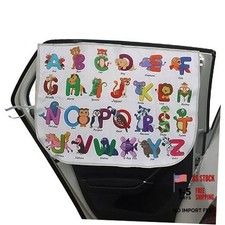 Car Window Shades for Side Windows Baby and Kids,Car Back Animal Alphabet