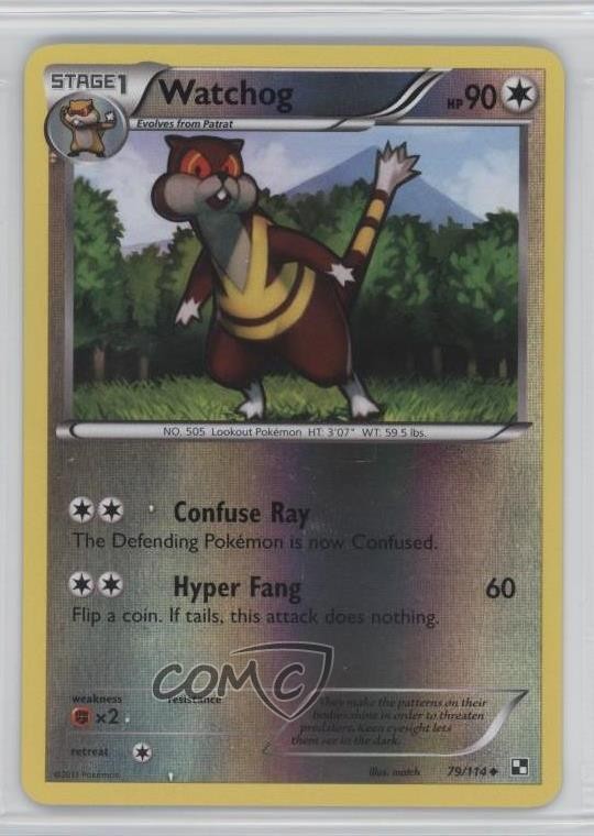 Watchog Reverse Foil Pokemon Black & White Base Set #79