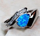 Australian Opal Inlay 925 Solid Sterling Silver Ring Sz 7 GA3-4 — photo 1