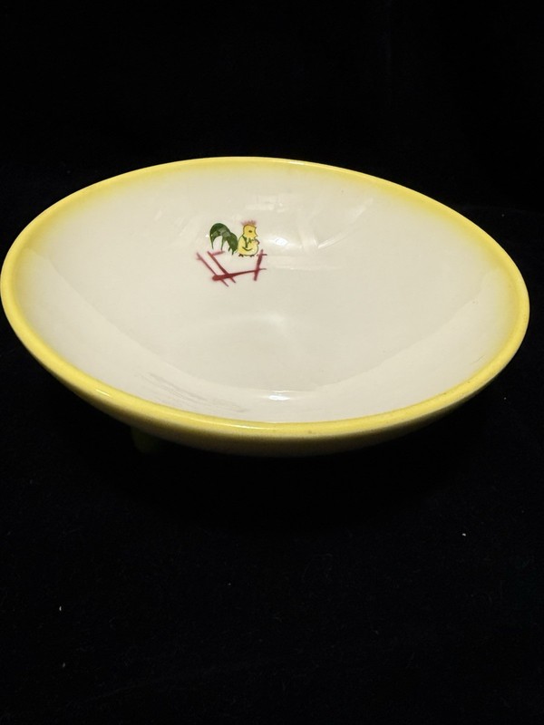 Small Rice Serving Bowl with Rooster Design