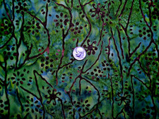 BATIKS 61004" GREEN FLORAL " BTY