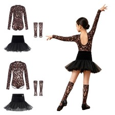 Girls Dancewear Stage Outfits Cheerleading Ballroom Lyrical V-back Dance Class