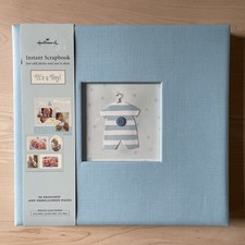 HALLMARK Album It  s a Boy Instant Scrapbook Blue Baby 13.5" x 12.5" New READ