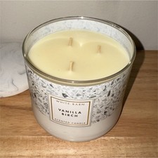 White Barn Vanilla Birch Scented Candle White Jar Multiple Wicks