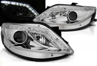 Scheinwerfer Paar FüR Seat Ibiza 6J Ab 2008 Bis 2012 Daylight Led Chrom