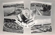 SUISSE GENEVE JET D EAU ET HORLOGE FLEURIE