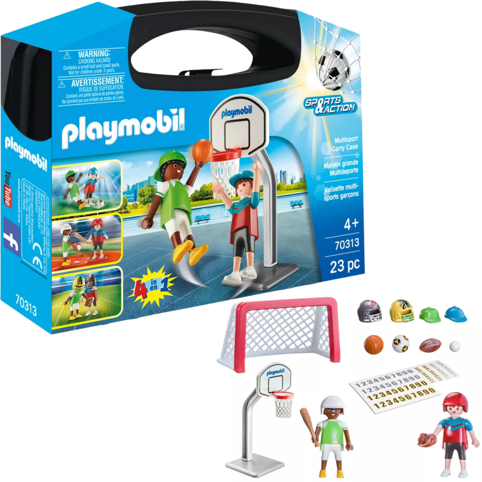Playmobil Sports Action 70313 valisette multi-sport avec figurines pour enfants