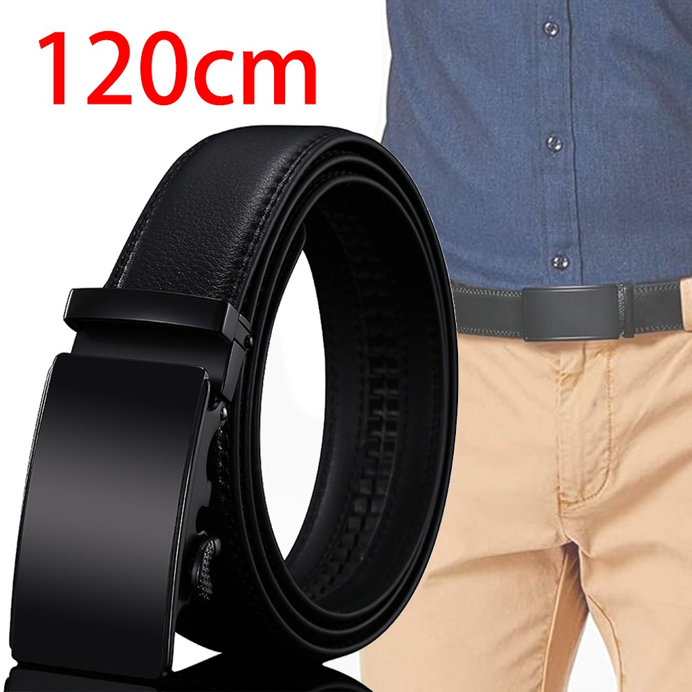 For Men Adjustable Automatic Buckle Genuine Leather Mens Ratchet Belt Belts