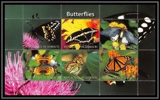 0526/ djibouti Bf papillons butterflies neuf ** MNH