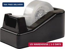 1Pcs Desktop Tape Dispenser with Weighted Nonskid Base, Black  Tape not Includ