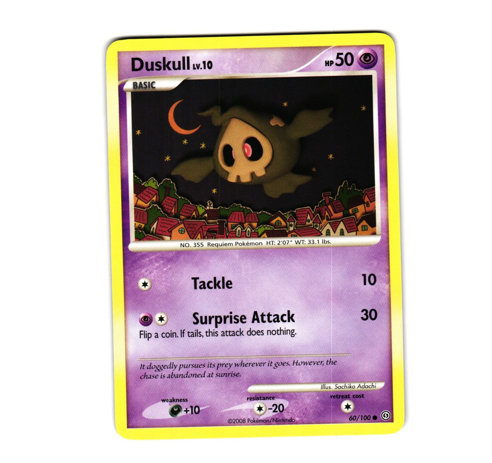 Pokemon Duskull (60) 60/100 Stormfront Common NM