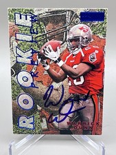 ON CARD BLUE AUTO! 1997 SkyBox Premium Rookie Preview Buccaneers #6 Warrick Dunn. rookie card picture