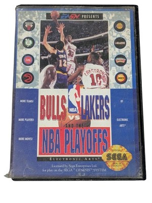 Vintage 1991 Bulls Vs Lakers NBA Playoffs Sega Genesis EA Sports Game Cartridge