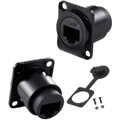 PENGLIN 2PCS D-Type RJ45 CAT6 Coupler, CAT6 RJ45 Einbaubuchse, |