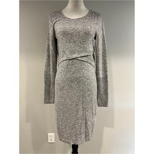 Express Heather Gray Long Sleeve Knit Sheath Dress size medium