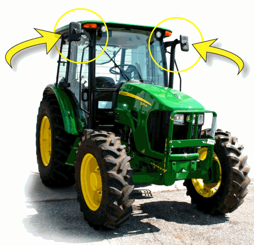 NEW! Value Mirror Kit - JOHN DEERE 3000 & 4000 Series # DM2453000 - Picture 2 of 3