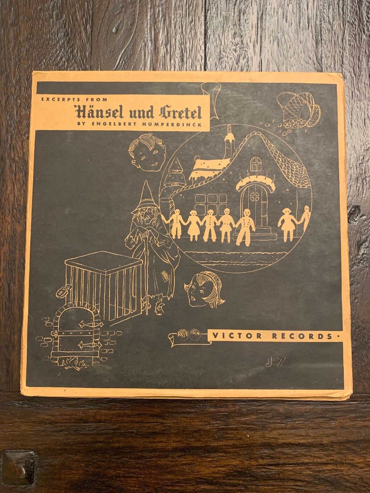 Antique RCA Victor Records J-7 HANSEL UND GRETEL by Engelbert Humperdinck 3  Set