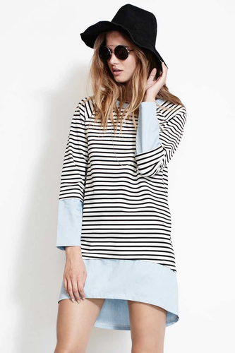 ISLA Keep It Simple Striped Shift Dress - Picture 2 of 9