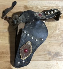 Vintage Toy Cap Gun Double Leather Holster - Brand
