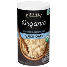 Better Oats Organic Quick Rolled Oats 16 oz (Pack of 12)