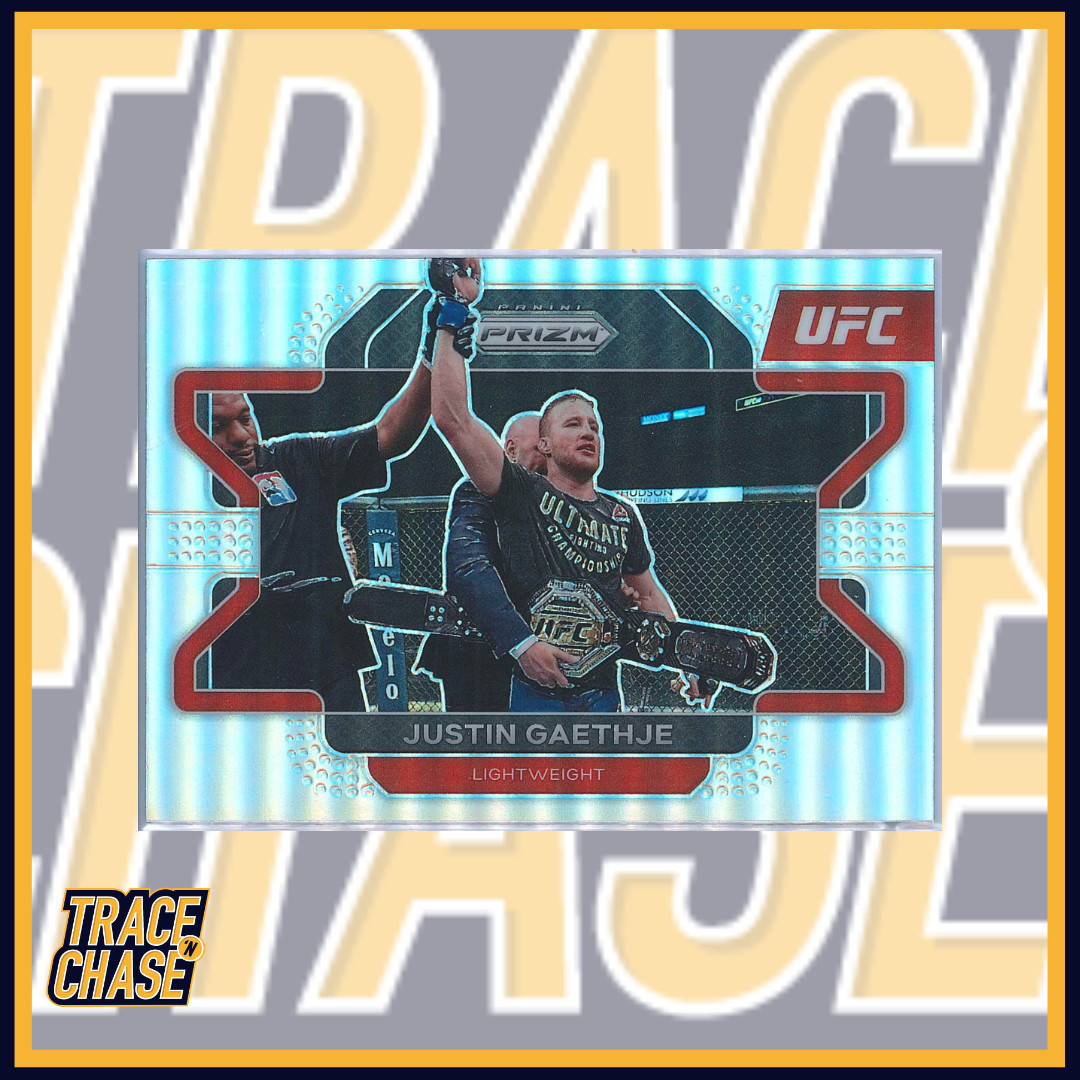 2022 Panini Prizm UFC Justin Gaethje Silver Paralell #44