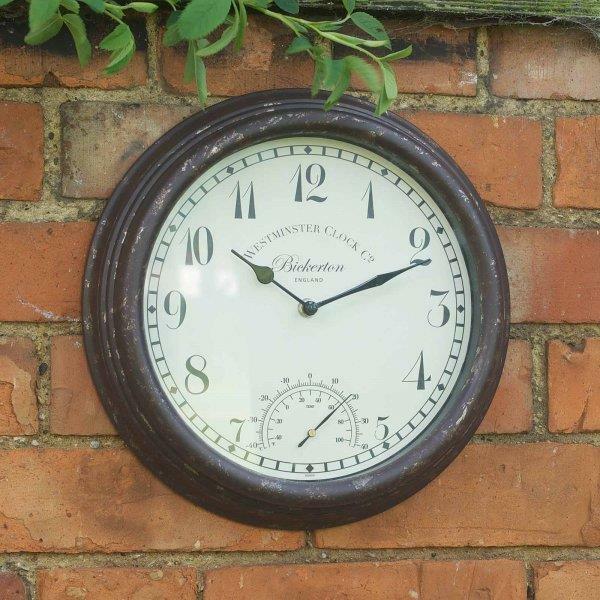 Smart Garden Bickerton 12"" Wall Clock and Thermometer