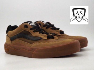 vans wayvee tobacco New Vans Wayvee Pop Cush Waffle Cup Skate Shoes Men's Size 7 Tobacco Brown  Black