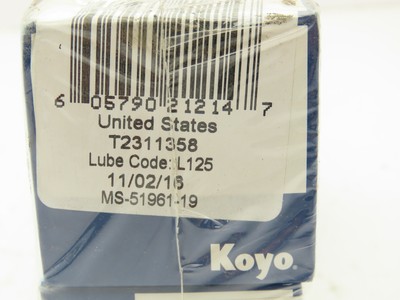 Koyo HJ-223016 Needle Roller Bearing - 1-3/8" ID, 1-7/8" OD, 1" Width, Heavy Duty, Oil Hole, Steel Cage
