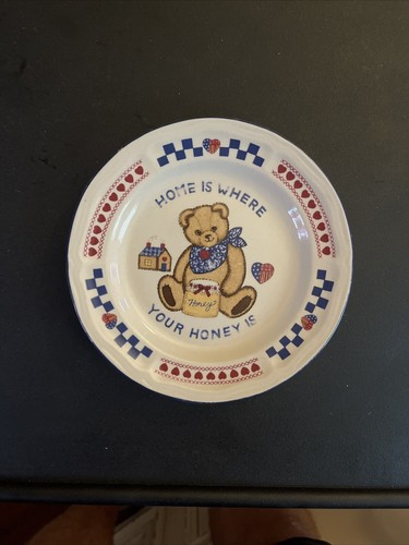 Cecil Saydah "Home Is Where Your Honey Is” China Pearl Ceramic 7 3/4 Plate.