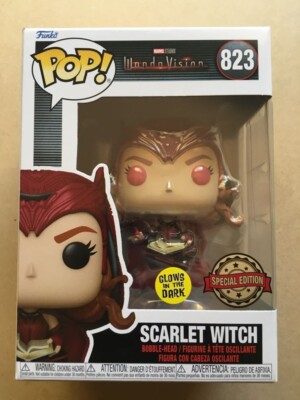 ~ Marvel WandaVision 823 Scarlet Witch with Darkhold Glow Funko Pop! Vinyl ~