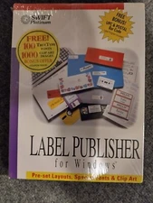 Label Publisher for Windows IBM PC 3.5" Disk Cosmi Swift Platinum New Sealed