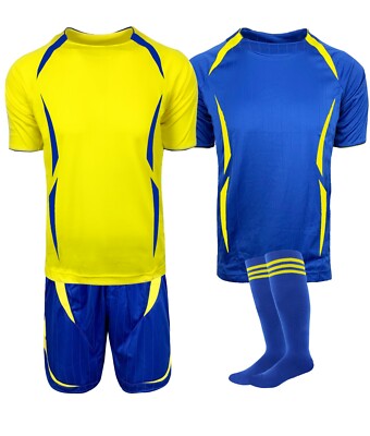 Soccer Uniforms For Teams, 4 PCS Set, Kids and Adult Sizes, Black, Red, Purple