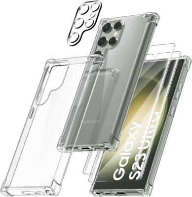 Hülle für Samsung A05S A15 A25 S24Ultra S23 Klar Silikon Handy Linse Glas Cover