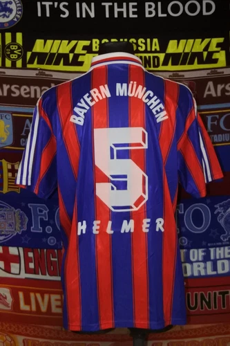 4.5/5 Bayern Munich adults 46-48" XL 1995 #5 football shirt jersey soccer