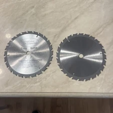 (2) 7-1/4" 24 CARBINE TOOTH COUNT THIN KERF COMBINATION CIRCULAR SAW BLADES