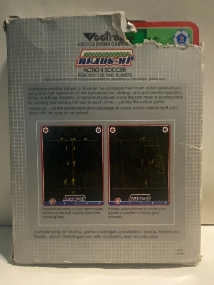 GCE - Heads Up Action Soccer (Vectrex, 1983) CIB w/ Manual & Overlay Authentic - Image 3 of 4