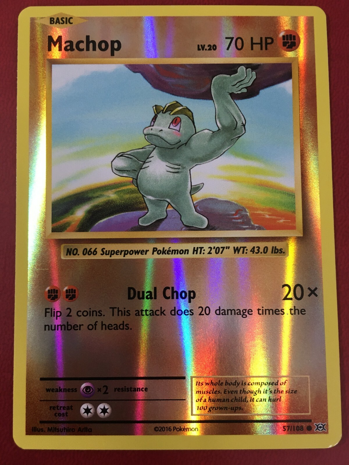 Pokemon Machop Lv 57 108 Xy Evolutions Common Reverse Holo Near Mint Ebay